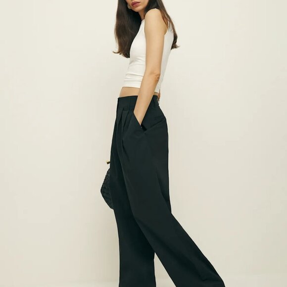 NWT Reformation Danielle Oversized Pant Black - Size 0 - Picture 7 of 7